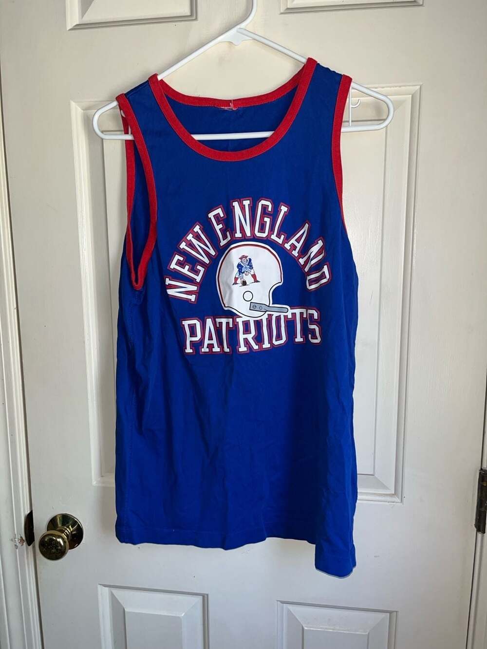 Nike New England Patriots Throwback Pat Patriot Ringer Tank Top